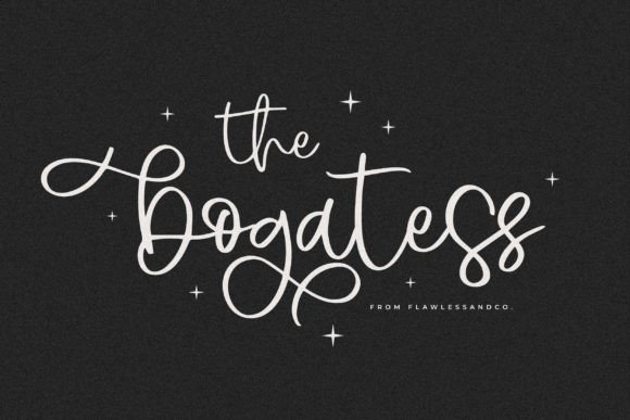 Bogatess Font: A Handwritten Typeface for Business Elegance