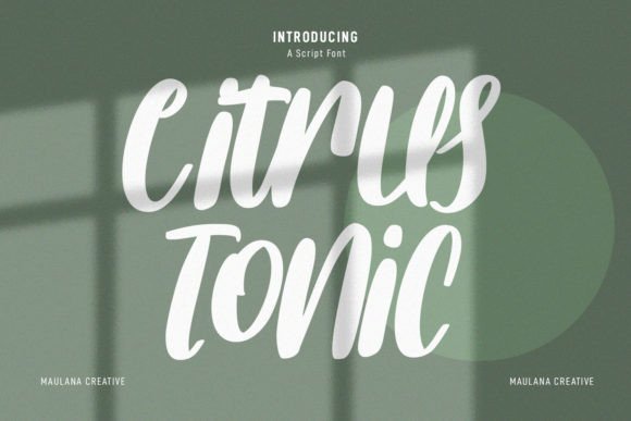 Citrus Tonic Font: A Bold Script for Campaign Headlines