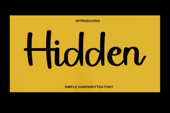 Hidden: A Handwritten Font That Elevates Editorial Design