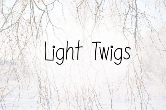 Light Twigs Font: A Handwritten Typeface for Editorial Elegance