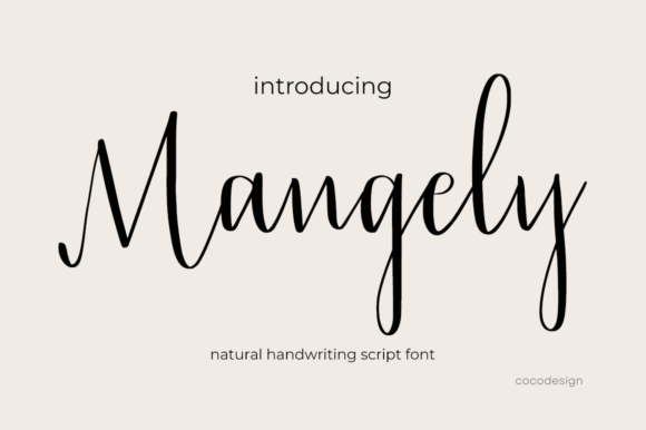 Mangely: A Handwritten Font for Editorial Elegance