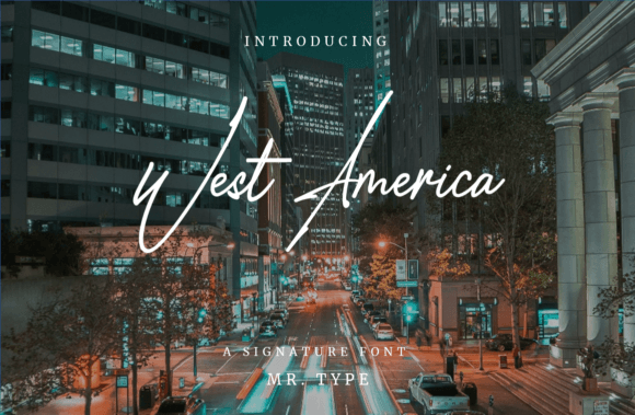 West America Font: A Modern Script for Editorial Elegance